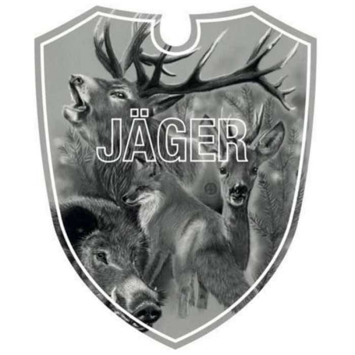 Autoschild-Jaeger-monochrom